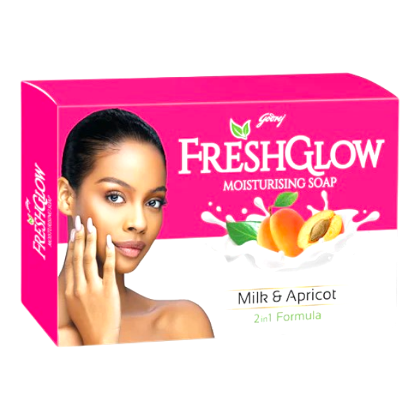 FRESHGLOW MOISTURISING BAR SOAP MILK AND APRICOT 140G