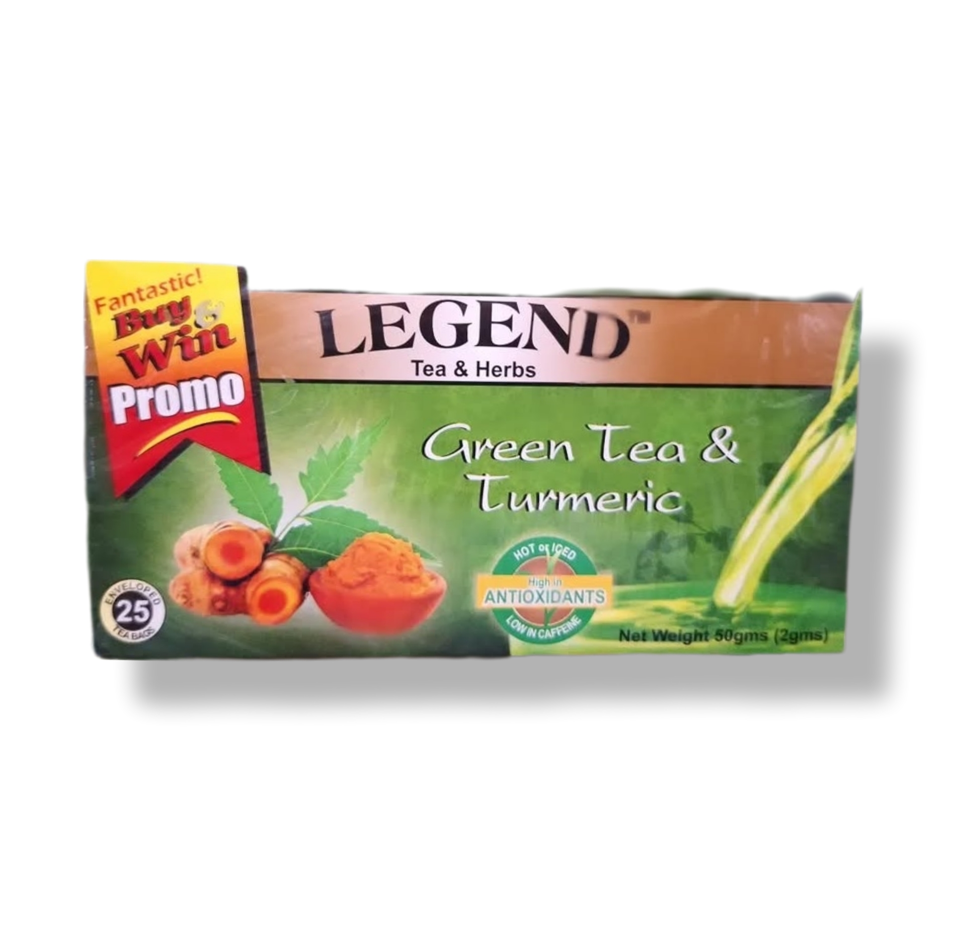 LEGENDS TEA & HERBS GREEN TEA & TUMERIC 50G
