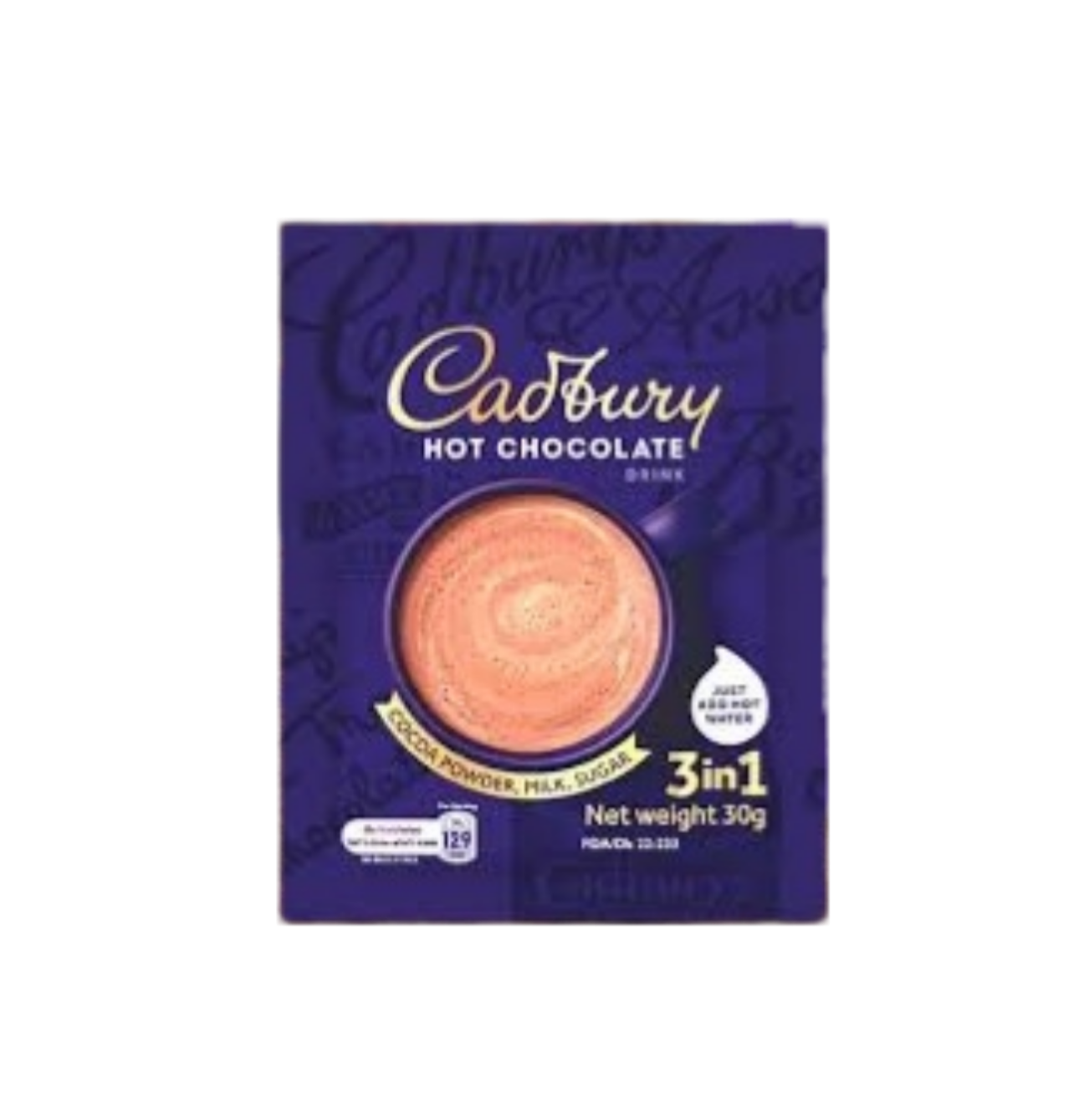 CADBURY HOT CHOCOLATE DRINK 3IN1 30G