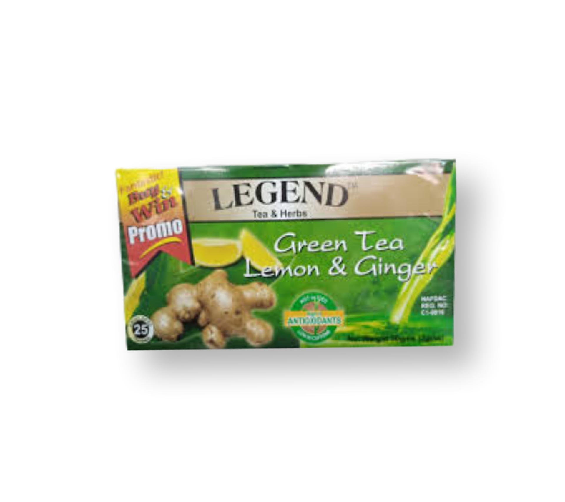 LEGENDS TEA & HERBS GREEN TEA & LEMON & GINGER 200G