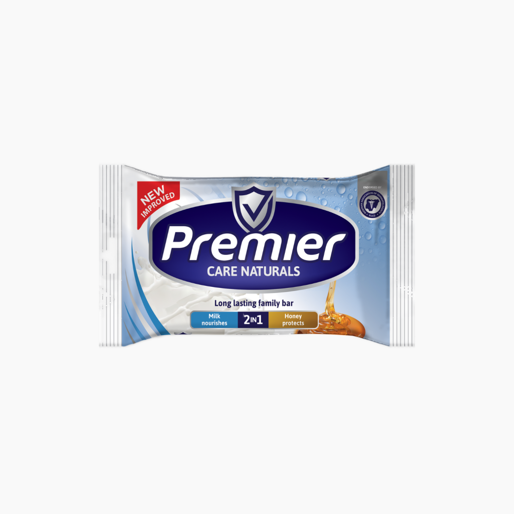 PREMIER CARE NATURAL MILK LONG LASTING FAMILY BAR SOAP 2IN1