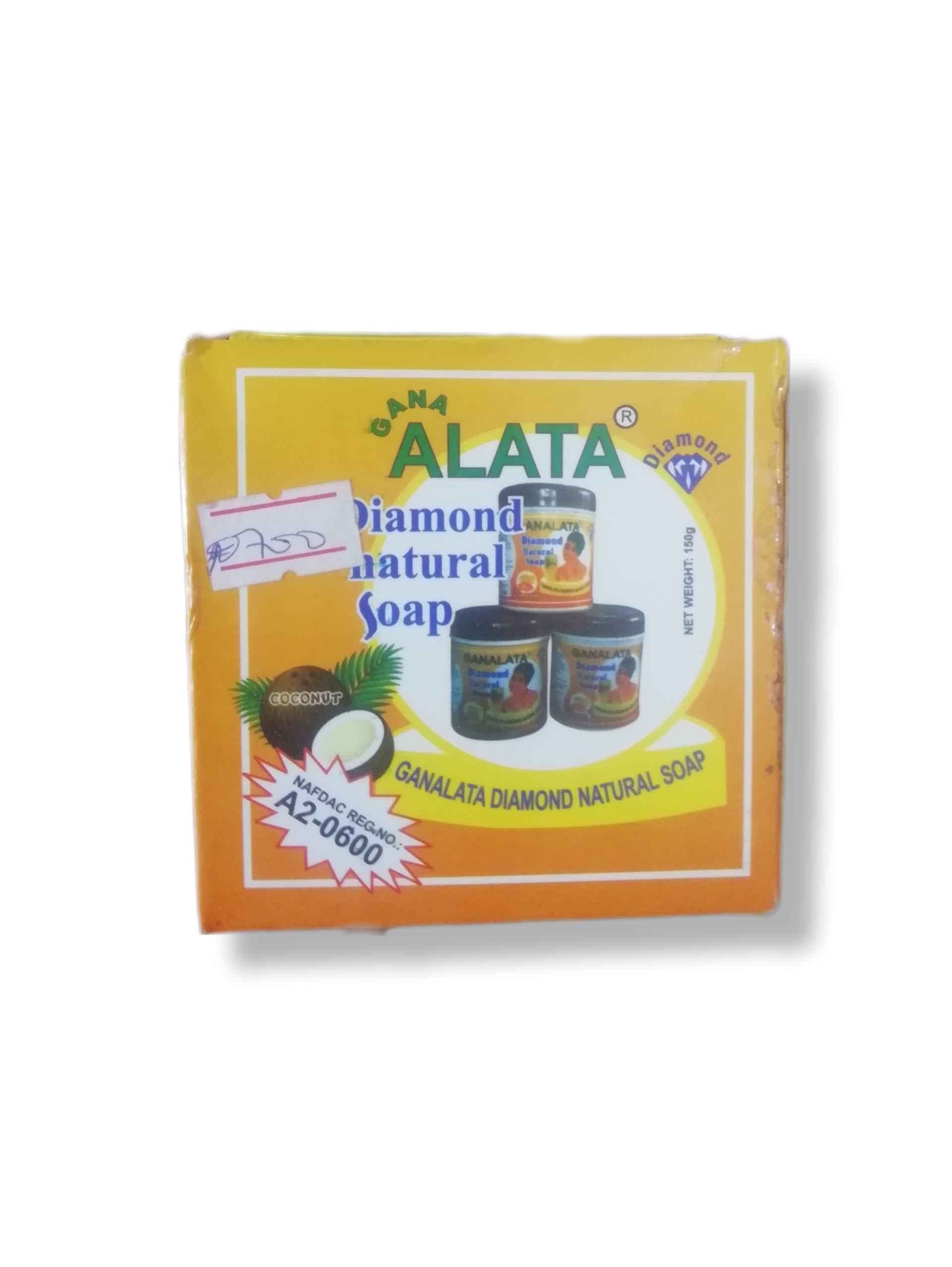 ALATA DIAMOND NATURAL BAR SOAP WITH COCONUT