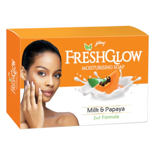 Fresh glow milk and papaya moisturising bar soap 140G
