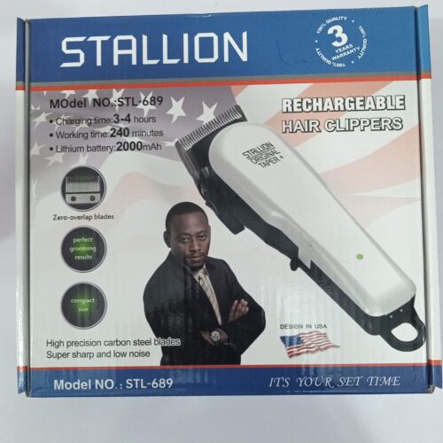 Stallion rechargeable hair clipper, model STL-689